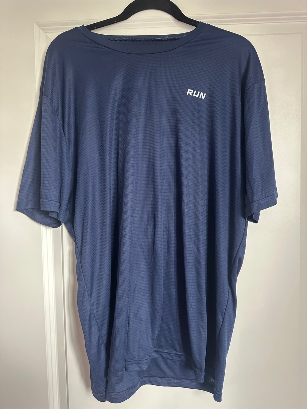 Source Unknown RUN Short-Sleeve Athletic Tee - Navy Blue